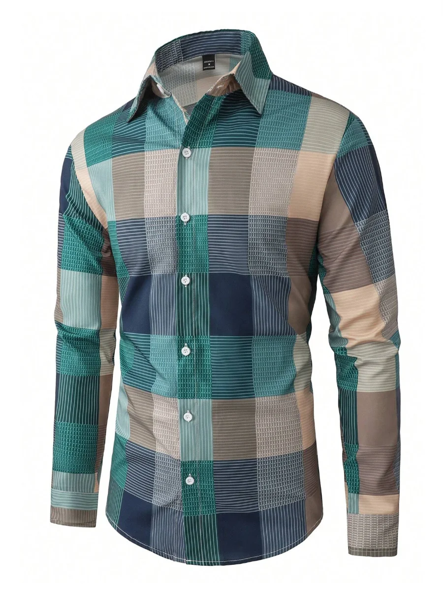 

Men's plaid shirts in various colors available, Hawaiian style, large size, loose fit, casual everyday, XS-6XL men's tops