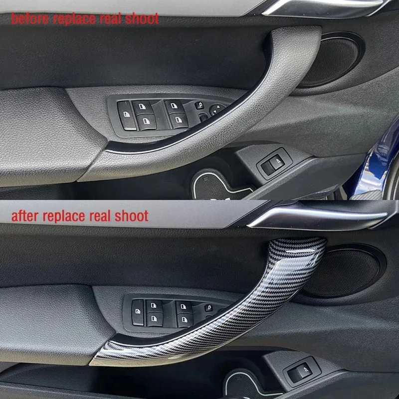 LHD RHD Upgraded Interior Left Right Door Pull Handle Outer Cover Trim Replacement For BMW X1 X2 F48 F49 F39 2016-2020