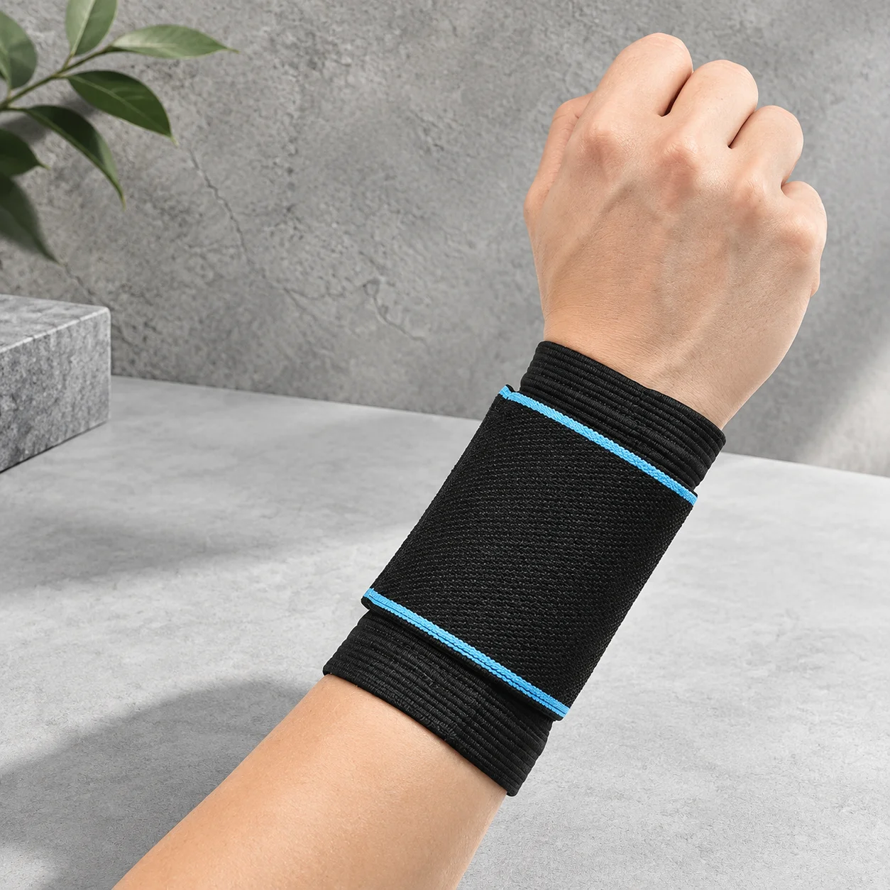 Breathable Elastic Cotton Compression Weave Construction with Precision Stitched Edging Delivers Elegant Adjustable Wrist