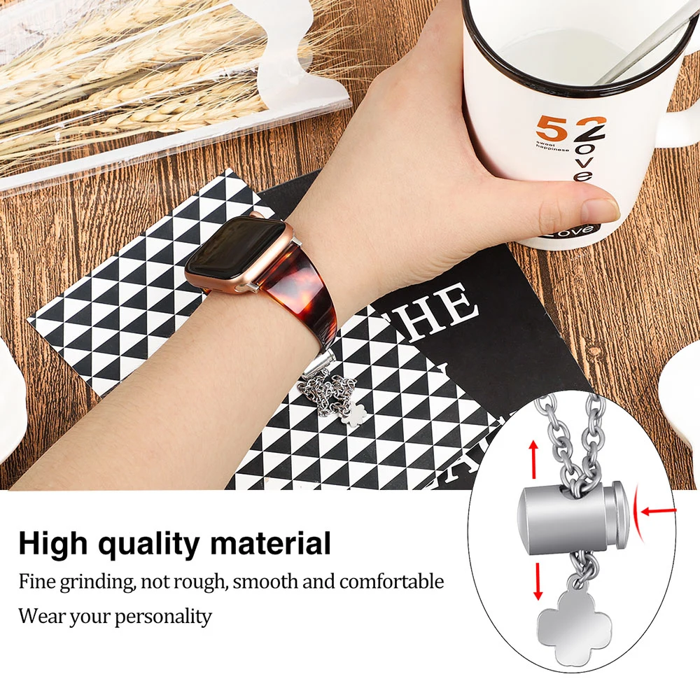 Waterproof Resin Strap for Apple Watch Band 45mm 41mm 44mm 40mm 42 38mm Women Bracelet for iWatch Ultra 49mm Series 8 7 6 5 4 SE