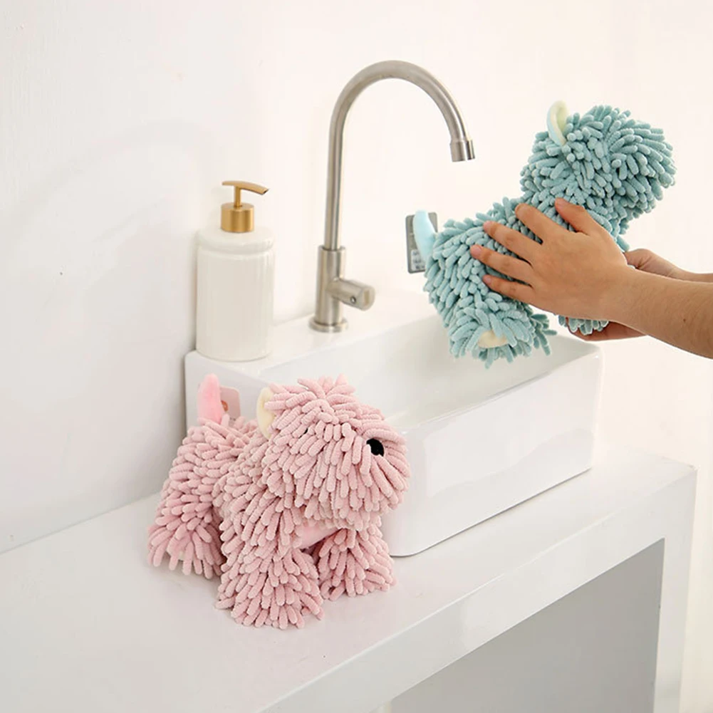 Cute Cartoon Dog Plush Fuzzy Ball Versatile Home Kitchen Essential For Kids' Bathroom Fun