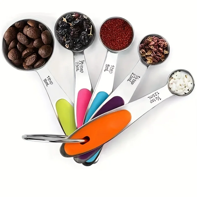 10-Piece Stainless Steel Measuring Cups & Spoons Set - Durable, Easy-To-Clean Kitchen Gadgets For Cooking And Baking