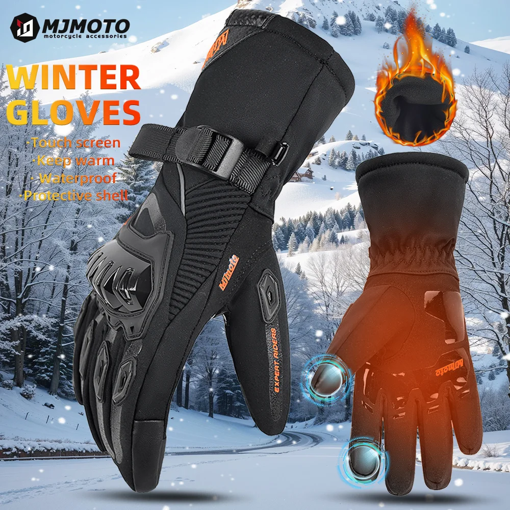 

CE Certified Winter Motorcycle Gloves Waterproof Windproof Thermal Biker Gloves Men Women Motocross Guantes Moto Equipment