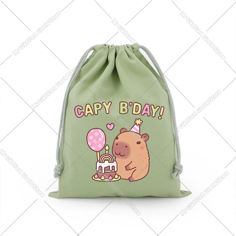Nette Capybara Lagerung Kordelzug Tasche Tiere Cartoon Geburtstag Geschenk Taschen Mädchen Party Süßigkeiten Paket Schlüssel Münzfach Kinder Geschenk – Detail 1