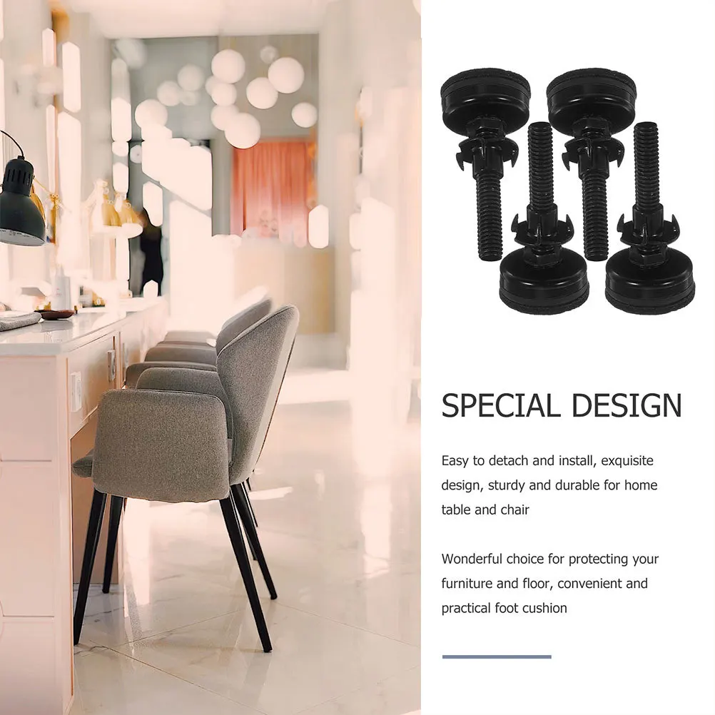 6 Pcs Leveling Feet Desk Leg Riser Furniture Levelers Legs Table Adjusters Adjustable Chair Screw Cabinet Optional