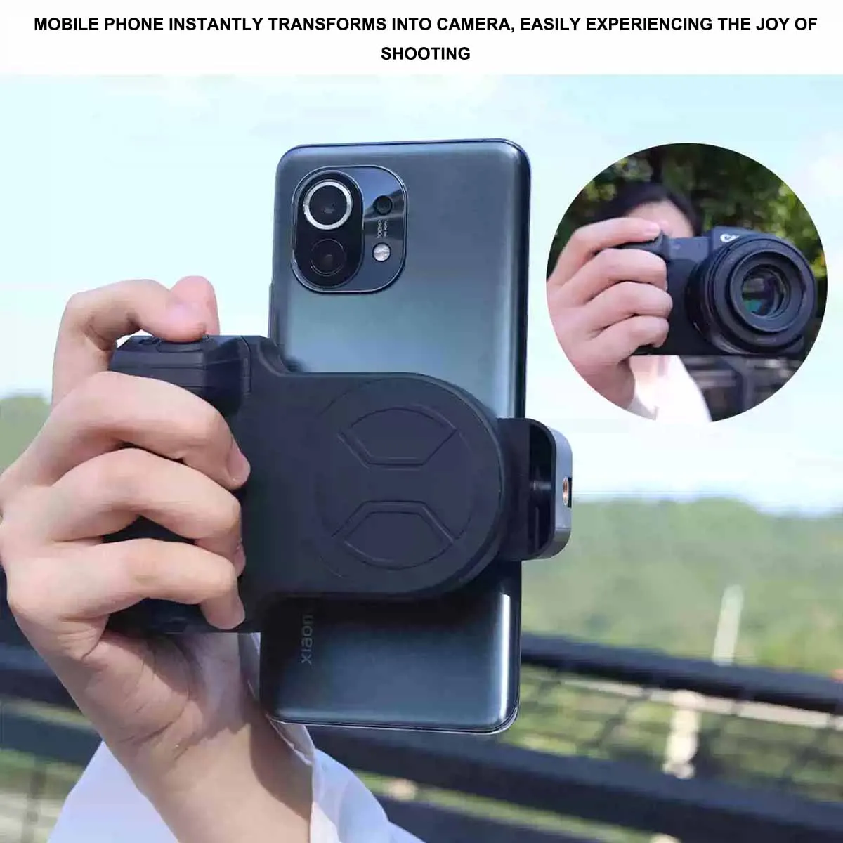 Multi functional Bluetooth wireless remote control camera with mobile phone, capable of taking selfies with one hand, outdoor de