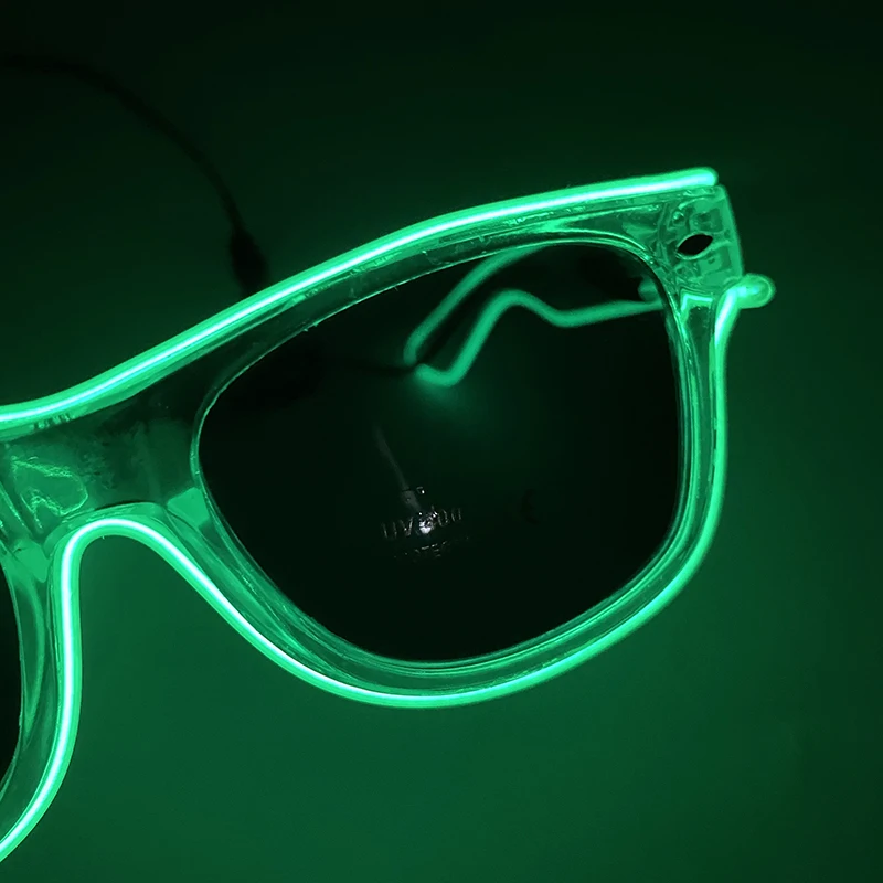 LED-Sonnenbrille, Maskerade, Konzertclub, Rave-Zubehör, leuchtende Sonnenschutzbrille, Cyberpunk-Männerbrille, Damen-LED-Rosa-Brille – Detail 5