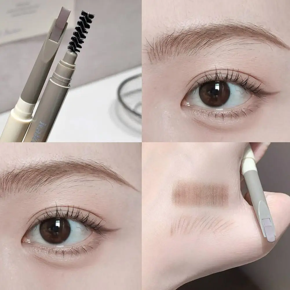 1pcs Ultra Fine Double-Ended Eyebrow Pencil Waterproof Sweat-proof Long Lasting Professional Eye Makeup For Women