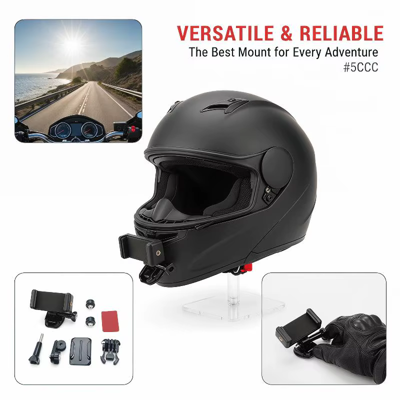 

Riding Helmet Mount Phone Holder Universal Bracket for Cycling and Shooting Convenience