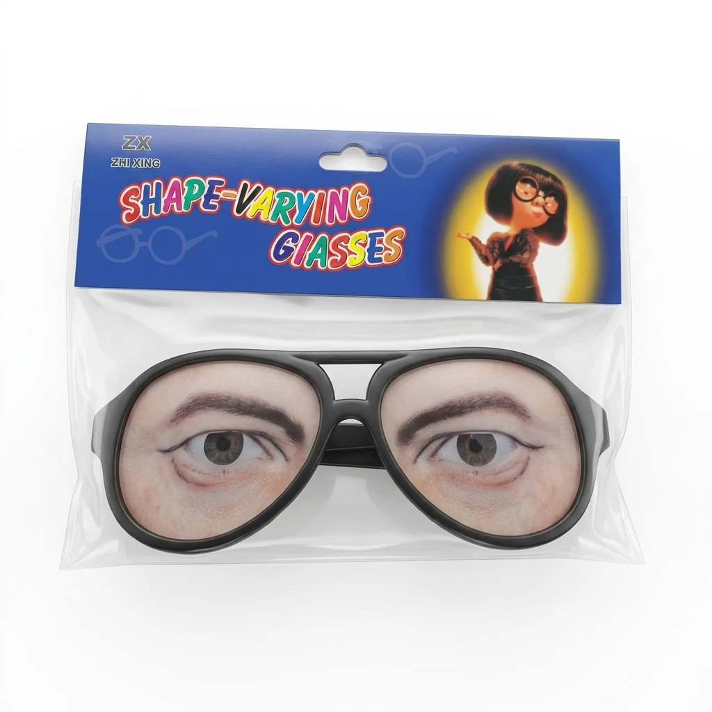 Funny Glasses Plastic Novelty Eyewear Hilarious Prank Props for Halloween Party April Fools Day Birthday Gag Gifts Unisex