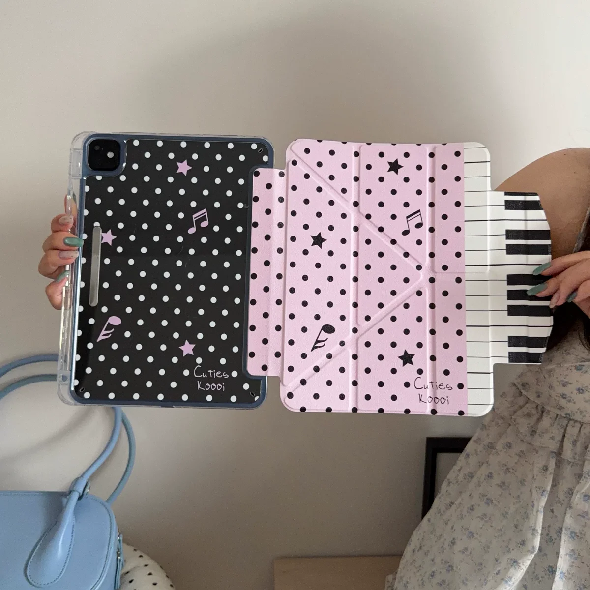 Polka Dots Piano Keys Music Notes Tablet Case For iPad Pro 11 13 M2 M4 M3 10.2 5/6th 7/8/9/10/11th Mini 6 7 Air 3 4 5 6 Cover