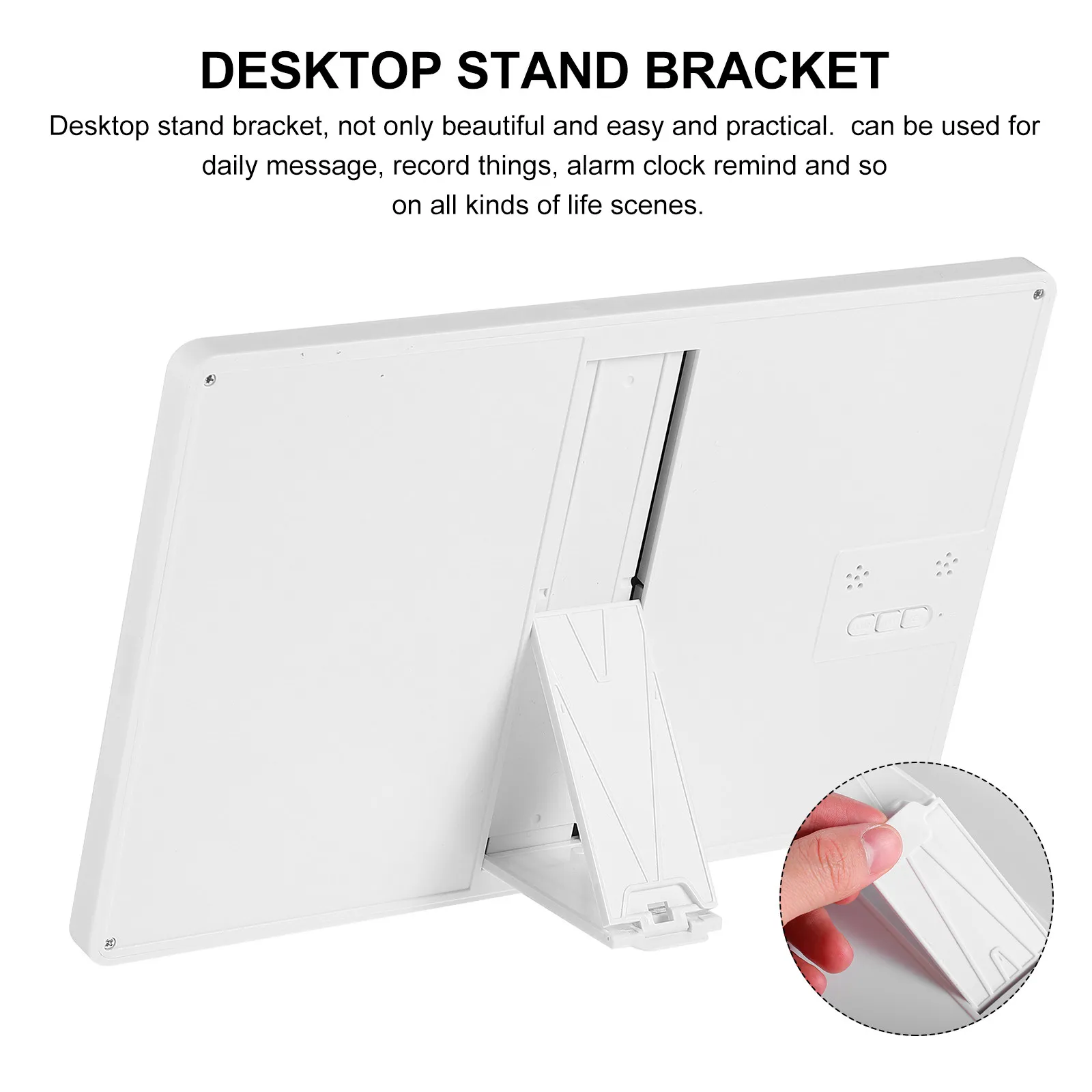 1Set Electronic Calendar Writing Pad LCD Handwriting Desktop Clock Hygrothermograph Writing Tablet for Office Home view 3
