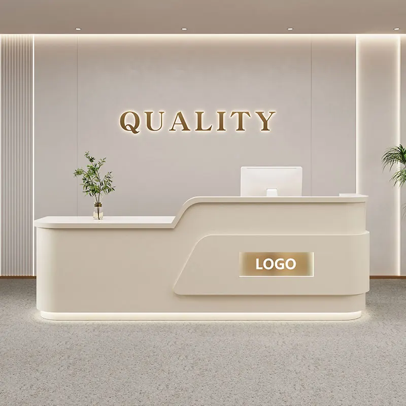 Nordic Creative Reception Desk Cream Style Clothing Store Nail Salon Checkout Counter Barber Shop Company Office Furniture FYRD