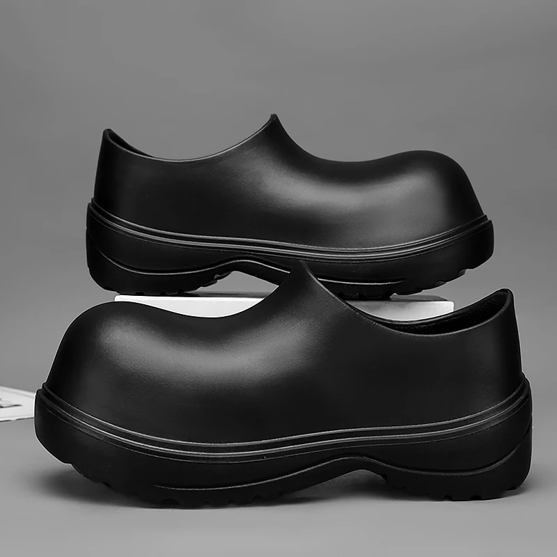 

Новые слипоны из ЭВА для шеф-повара, мужские и женские повседневные туфли с большой головкой, легкие непромокаемые туфли на толстой подошве