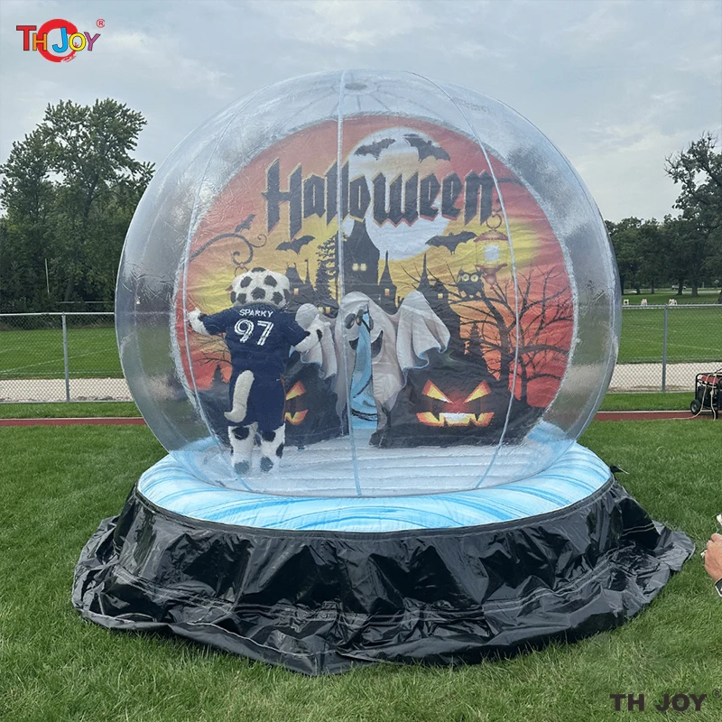 Fast Air Shipping Halloween Human Snow Globe Inflatable Bubble House Outdoor Transparent Dome Photo Booth Bubble Ball