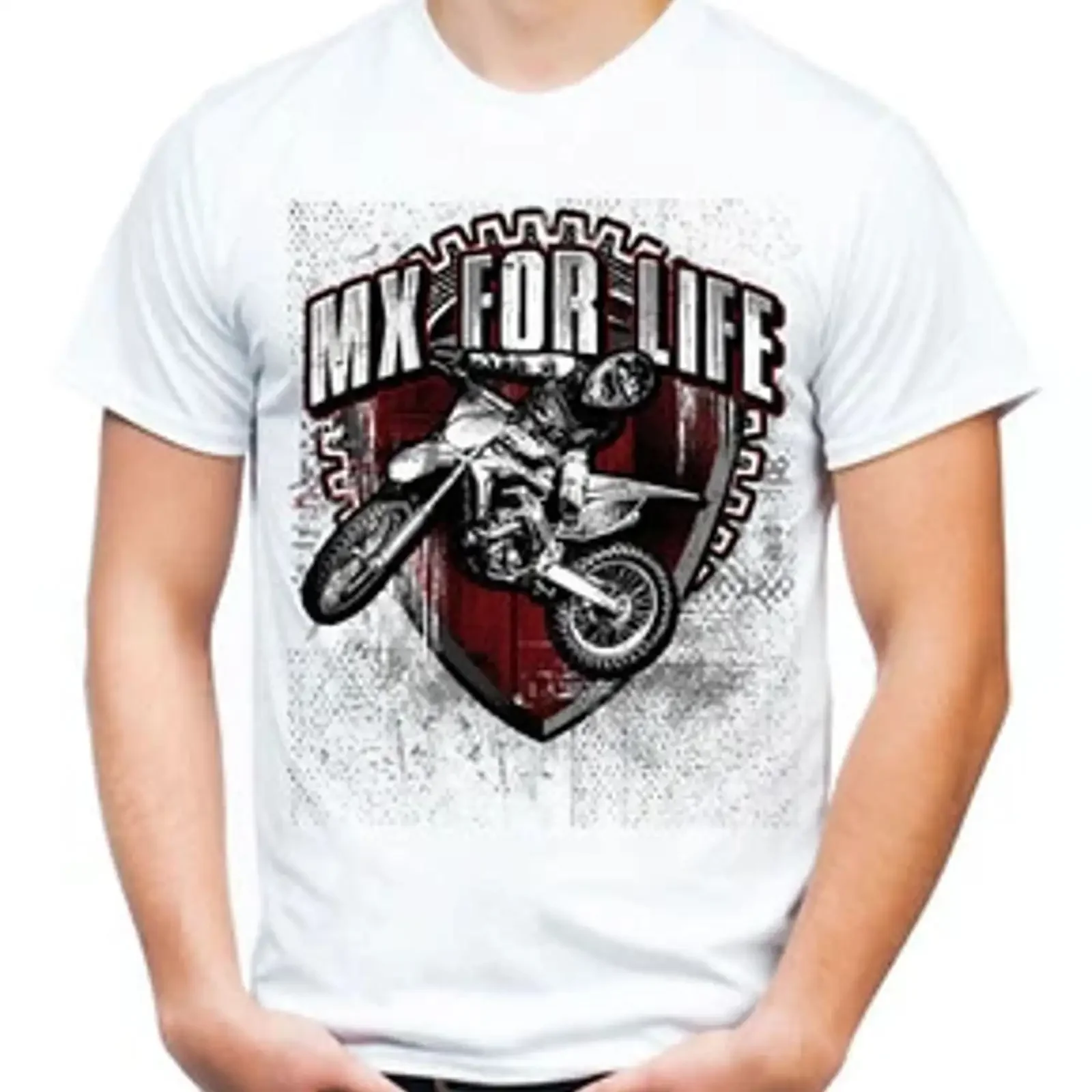 MX 4 Life T Shirt Cross Freestyle Enduro Motorsport Biker Motocross Quad M2 vintage Washed fashion Comfortable homme Slightly