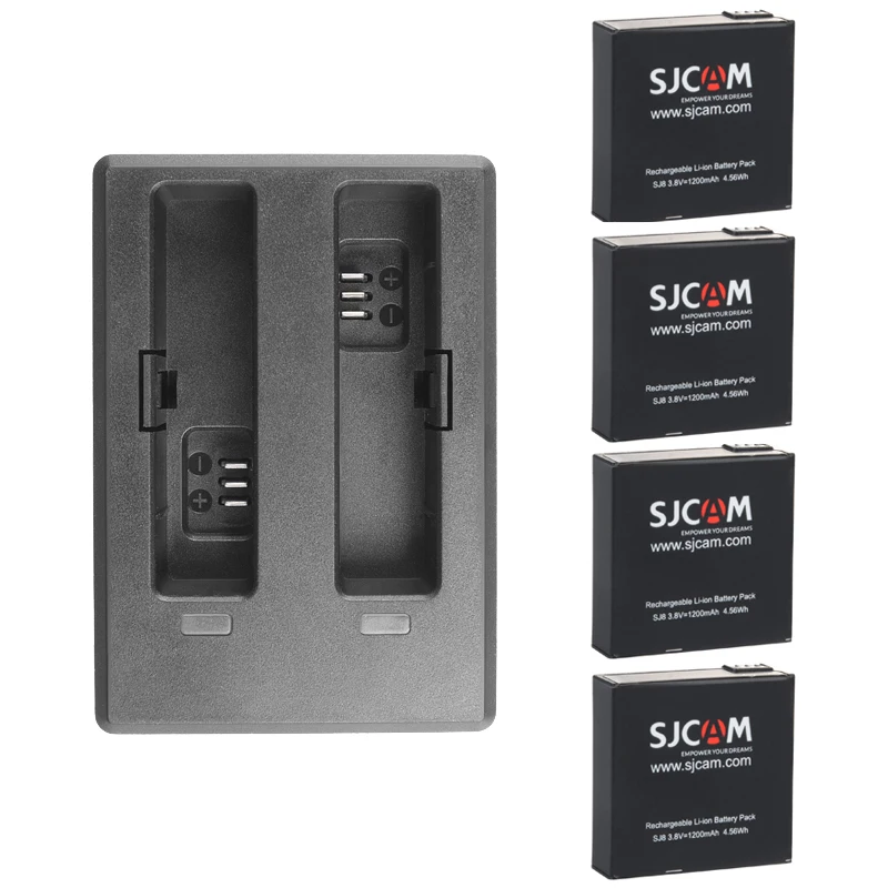 4PCS SJCAM Battery  For SJ4000 SJ5000X M20 SJ6 SJ8 Pro SJ10 PRO SJ10X A10 A20 A50 Action Camera, Original SJCAM Brand Battery