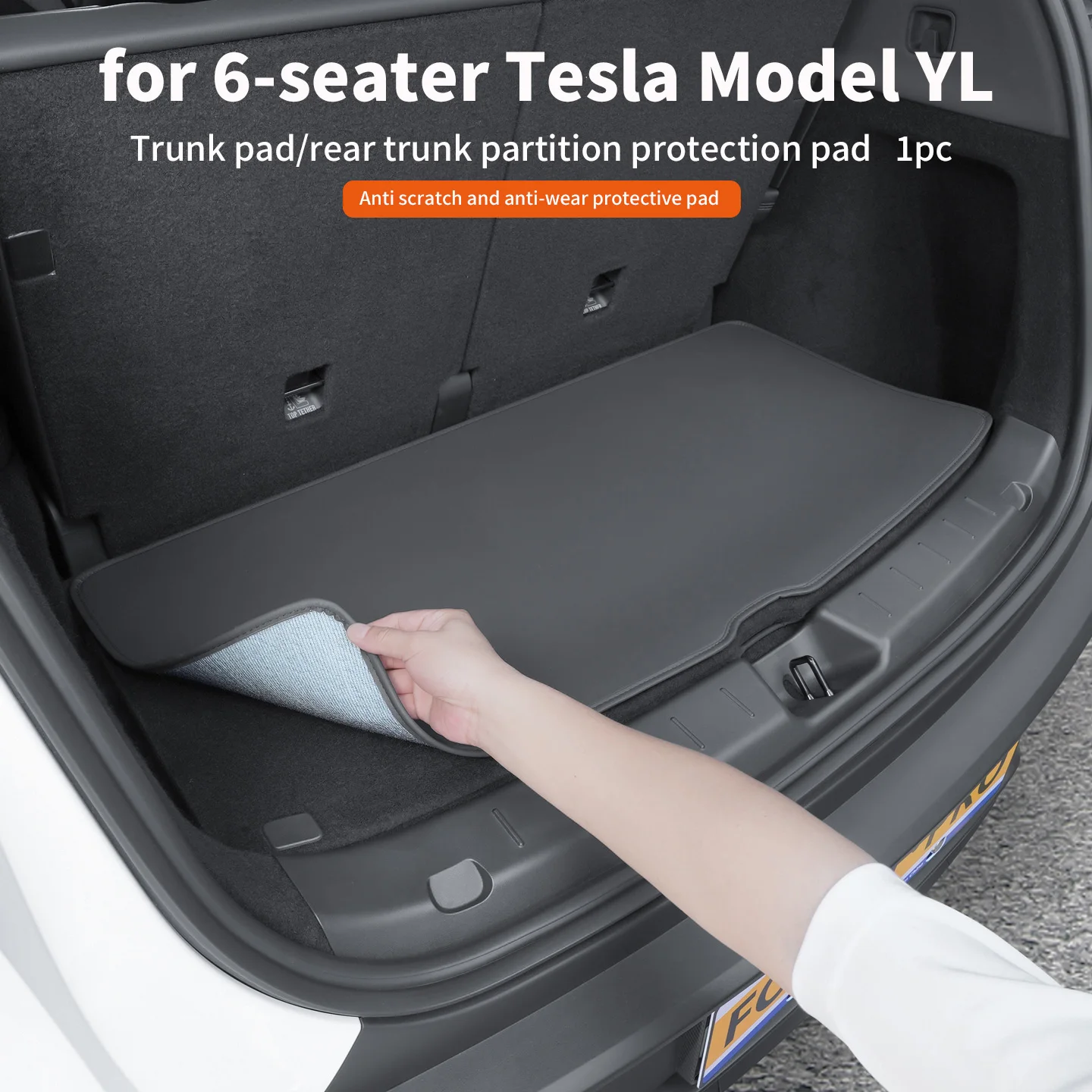 For 6-Seater Tesla Model YL Trunk Pad – Wear-Resistant Protective Cover for Rear Cargo Area, Durable & Fits New Vehicles
