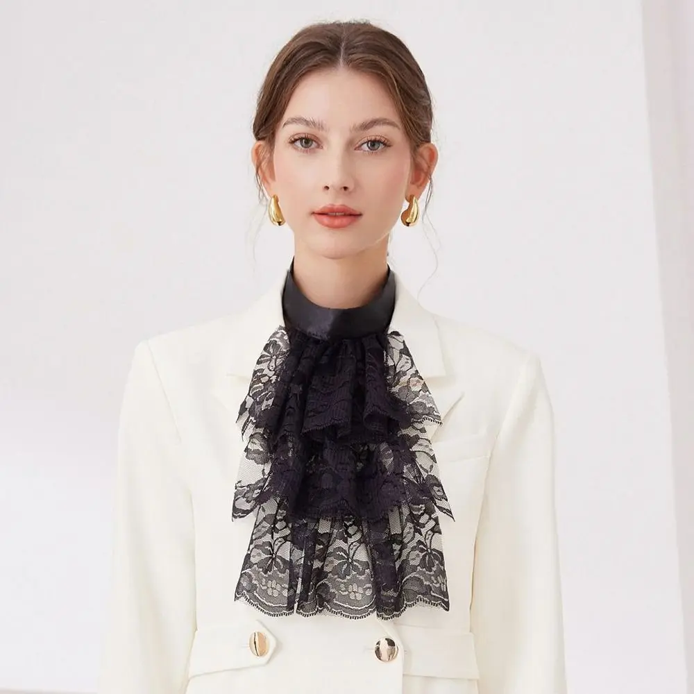 ياقة عصر النهضة الأنيقة القابلة للفصل، أنيقة ذات طبقات من رقبة إليزابيثية، ياقة كبيرة مكشكشة للحفلات #1