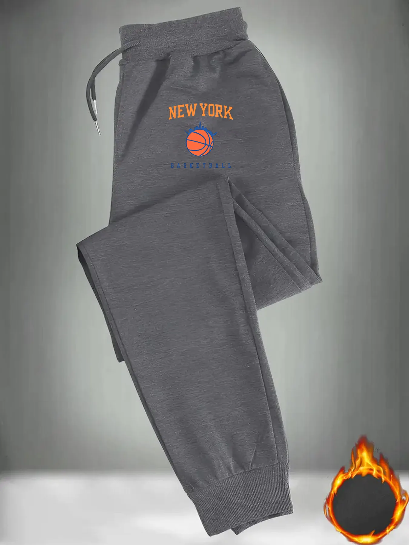 2026 New Men's Basketball Print Casual Sports Pants Elastic Drawstring Waist Comfortable Sweatpants streetwear streetwear view 2