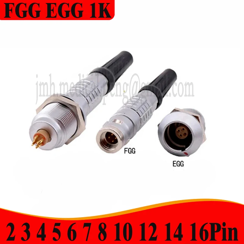 

FGG EGG 1K 2 3 4 5 6 7 8 10 12 Pin Waterproof IP68 Aviation Metal Push-Pull Self-Locking Male Plug And Female Socket Connector