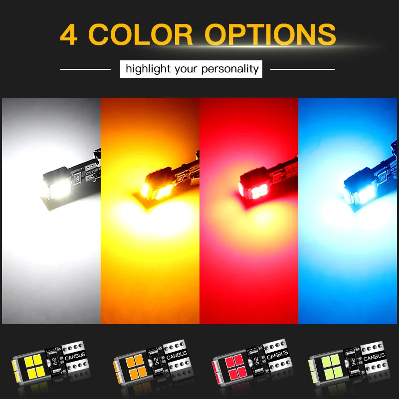 2PCS T10 W5W LED Bulb 12V Car License Plate Light Signal Lamp For Ford MK6 2002-2007 MK7 2008-2016 KA MK1 96-08 MK2 09-15 MK3 view 4