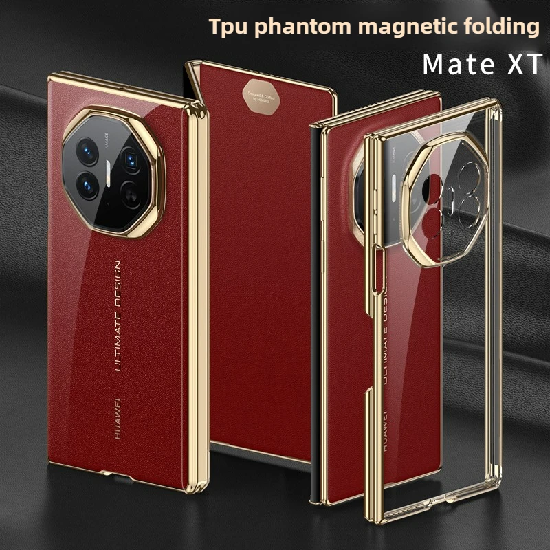 

Luxury Ultra Thin Electroplating Transparent TPU Case for Huawei Mate XT Shockproof Protection Flip Hard Back Cover Accessories