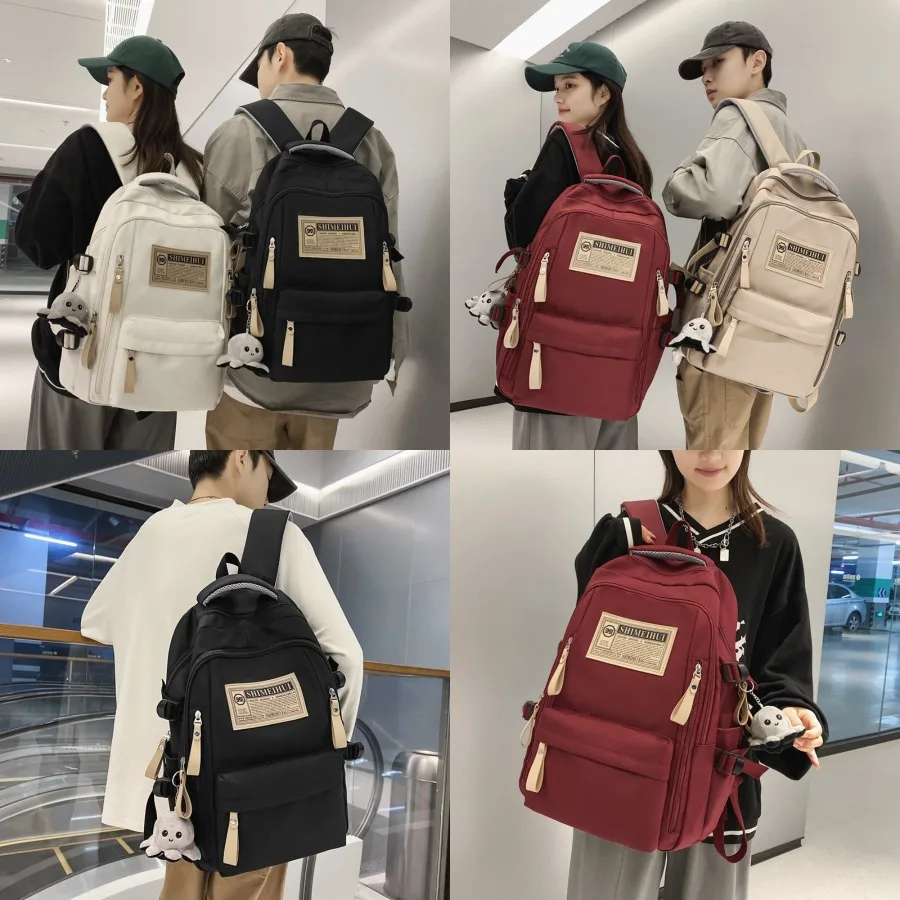 

【Новый стиль】Новый вместительный рюкзак для студентов мужского и женского пола. Тот же школьный рюкзак для учеников средней школы. Tr