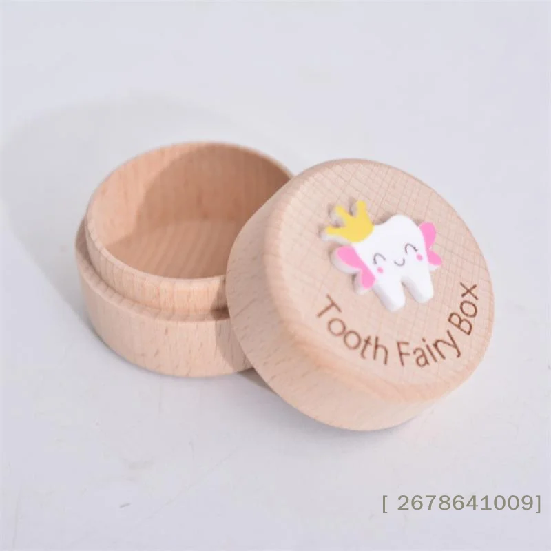 ⚑Baby Tooth Box Save Gifts Wooden Milk Teeth Organizer With Lid Deciduous Tooth Storage Box For Boy Or Girl