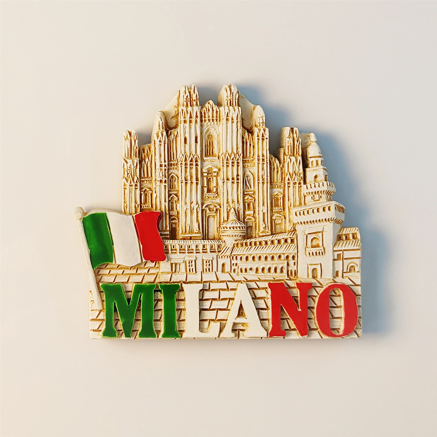 Италия, Милан,Duomo di Milano, 3D стереоскопический, Сувениры для туризма, Живопись из смолы, Украшение дома, Магнит на холодильник