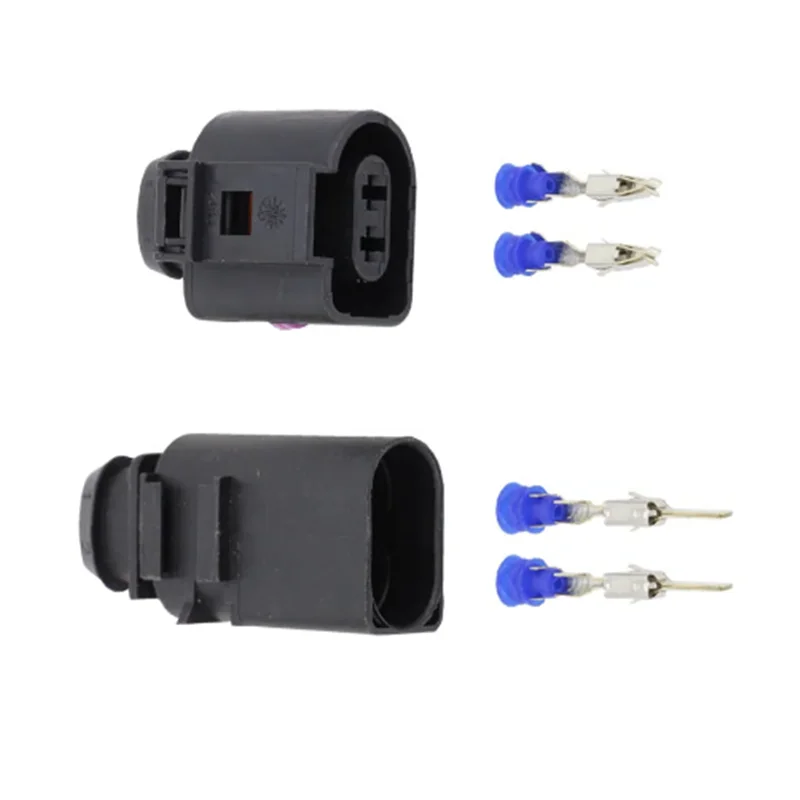 1J0973722 1717692-1 8D0973822 1 Set 2 Pin 3.5mm Auto Waterproof Wiring Harness Connector Electrical Horn Plug for VW Audi