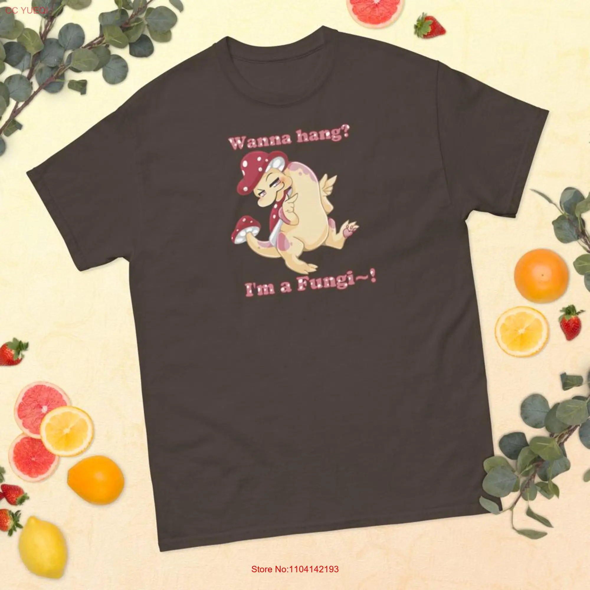 Mushroom Pun Dragon T Shirt long or short sleeves