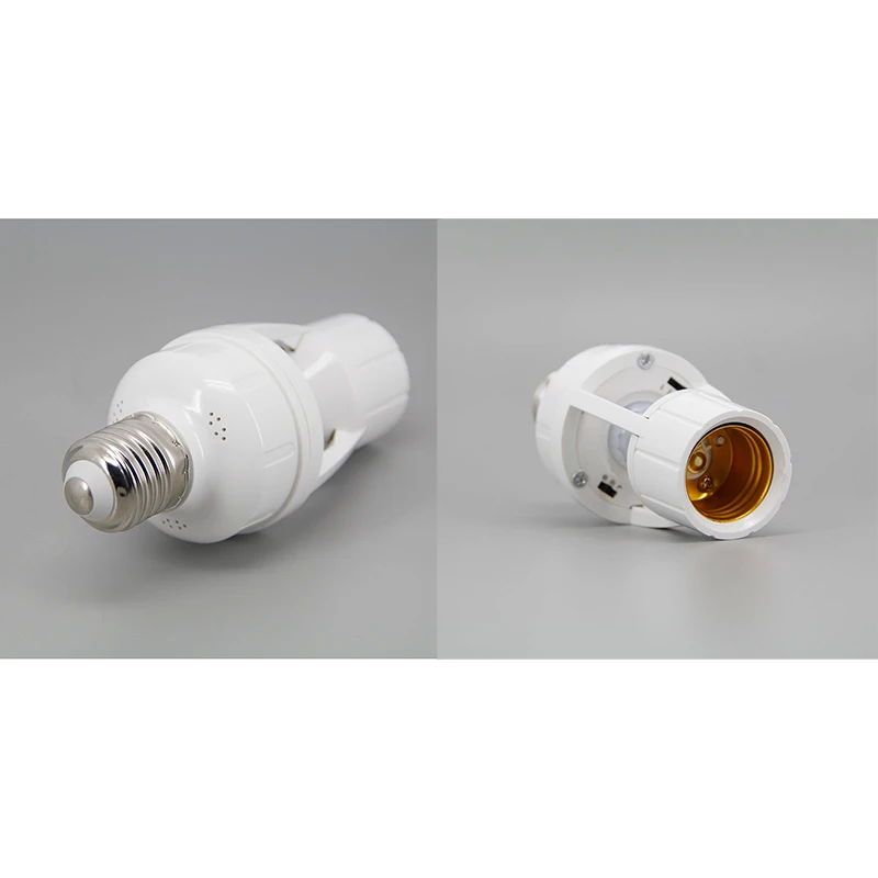 1/2/5pcs Flip The Switch To Adjust The E27 Human Body Induction Lamp Holder Infrared Sensor Spiral Led Bulb Base Motion Sensor