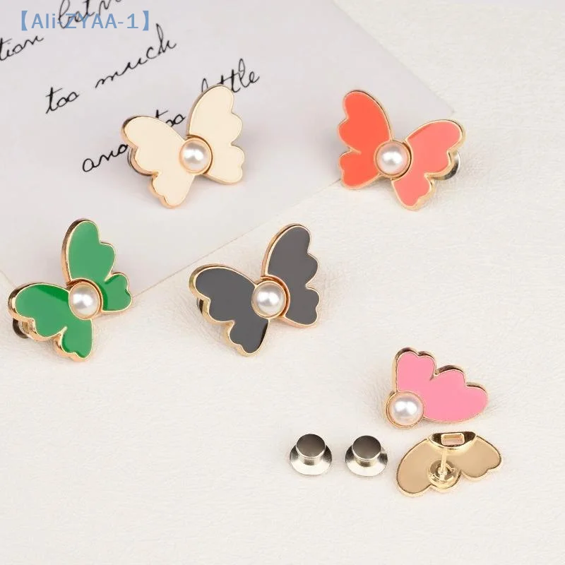 【ZYAA-1】1pc Butterfly Waist Button Jean Button Pin Reusable Clothing Fitting Tools For No Sewing Required Buttons Pants