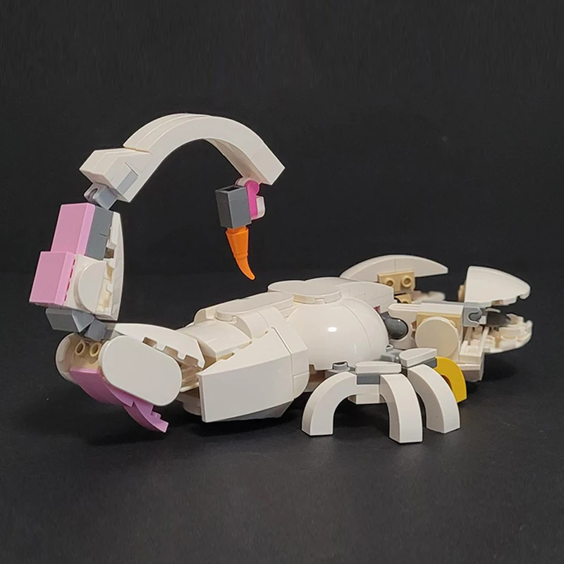Creators Animal Series Model MOC Bouwsteen Witte Schorpioen Modulaire Technologie Geschenken Vakantie Monteer Kinderspeelgoed Pak