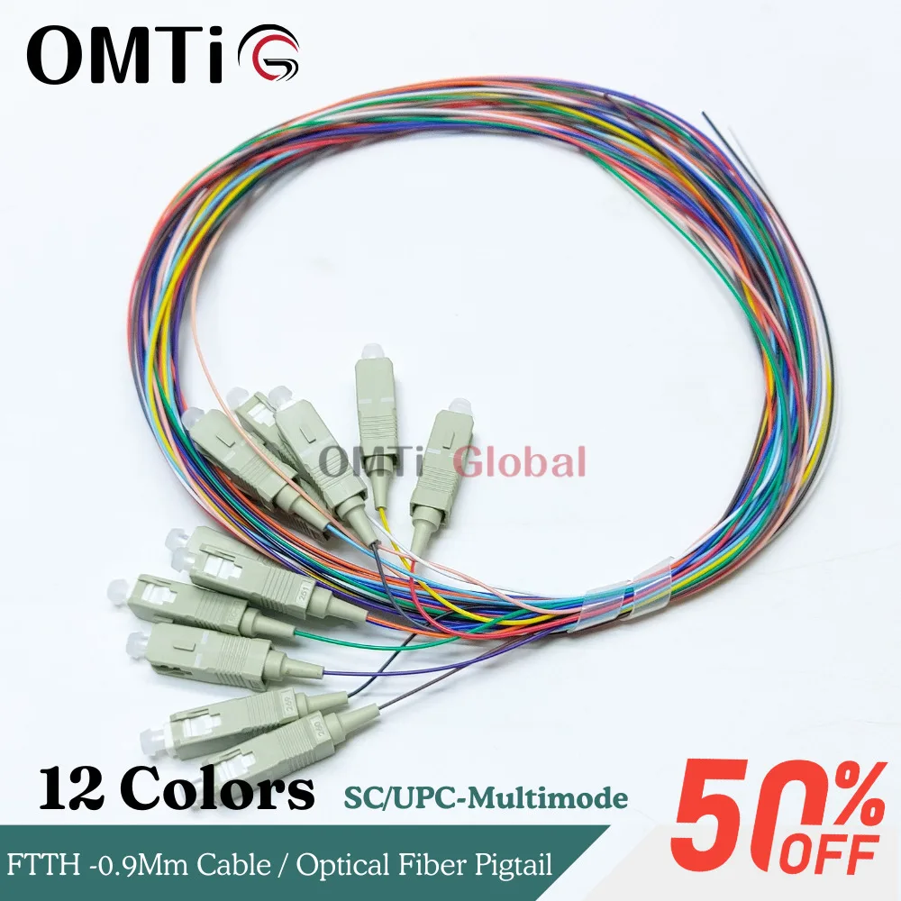 

12 Colors SC/UPC-Multimode(50/125)-OM2, OM3, OM4-0.9Mm Cable / Optical Fiber Pigtail