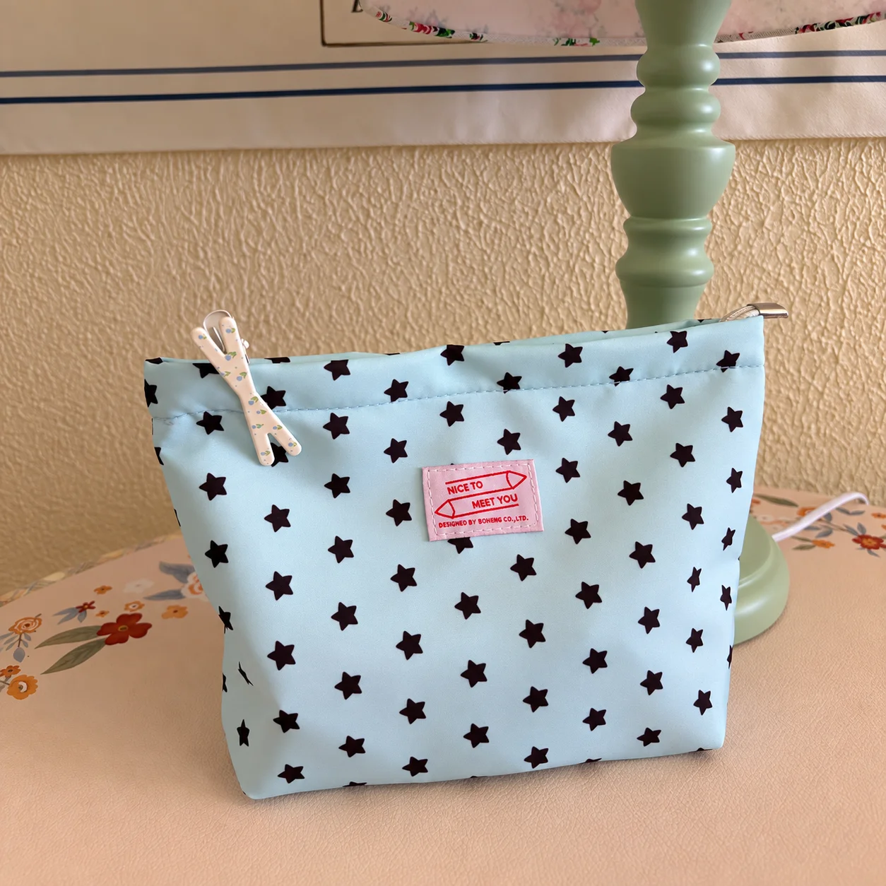 Fabric Cosmetic Bag Portable Toiletry Bag Cosmetic Case Waterproof Rectangular Cosmetic Bag For Skincare Products Cosmetics