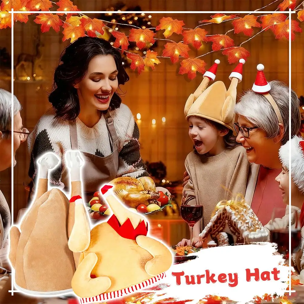 مضحك قبعة تركيا المحمصة أفخم عيد الميلاد عيد الشكر الديكور كرنفال زي فستان حفلة احتفالية قبعة هدية
