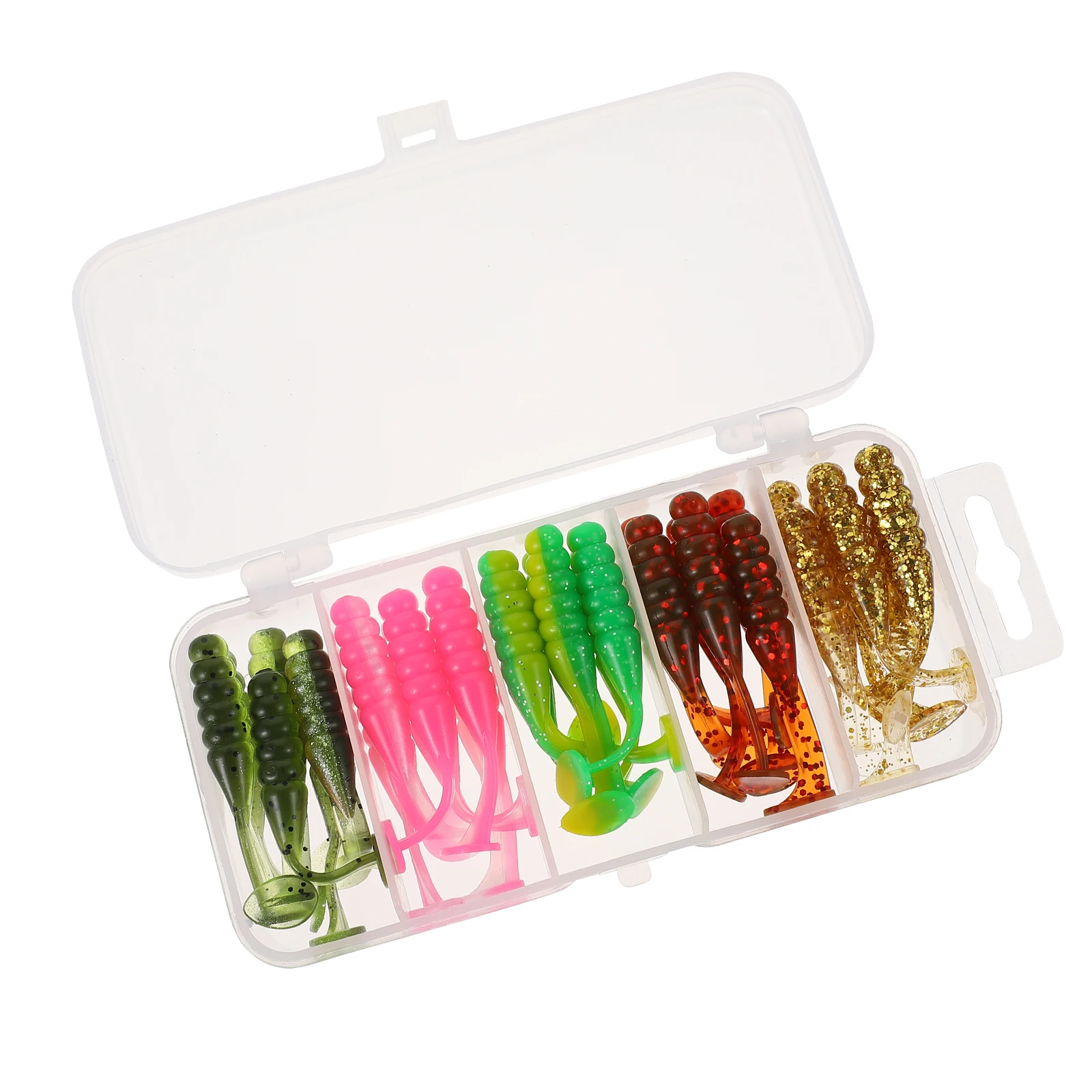 

30 Pcs Soft Simulation Fishing Lures Baits Mini Tackle Kits Artificial Fish Lure Lifelike Bait Hand Painted Trout Perch Walleye