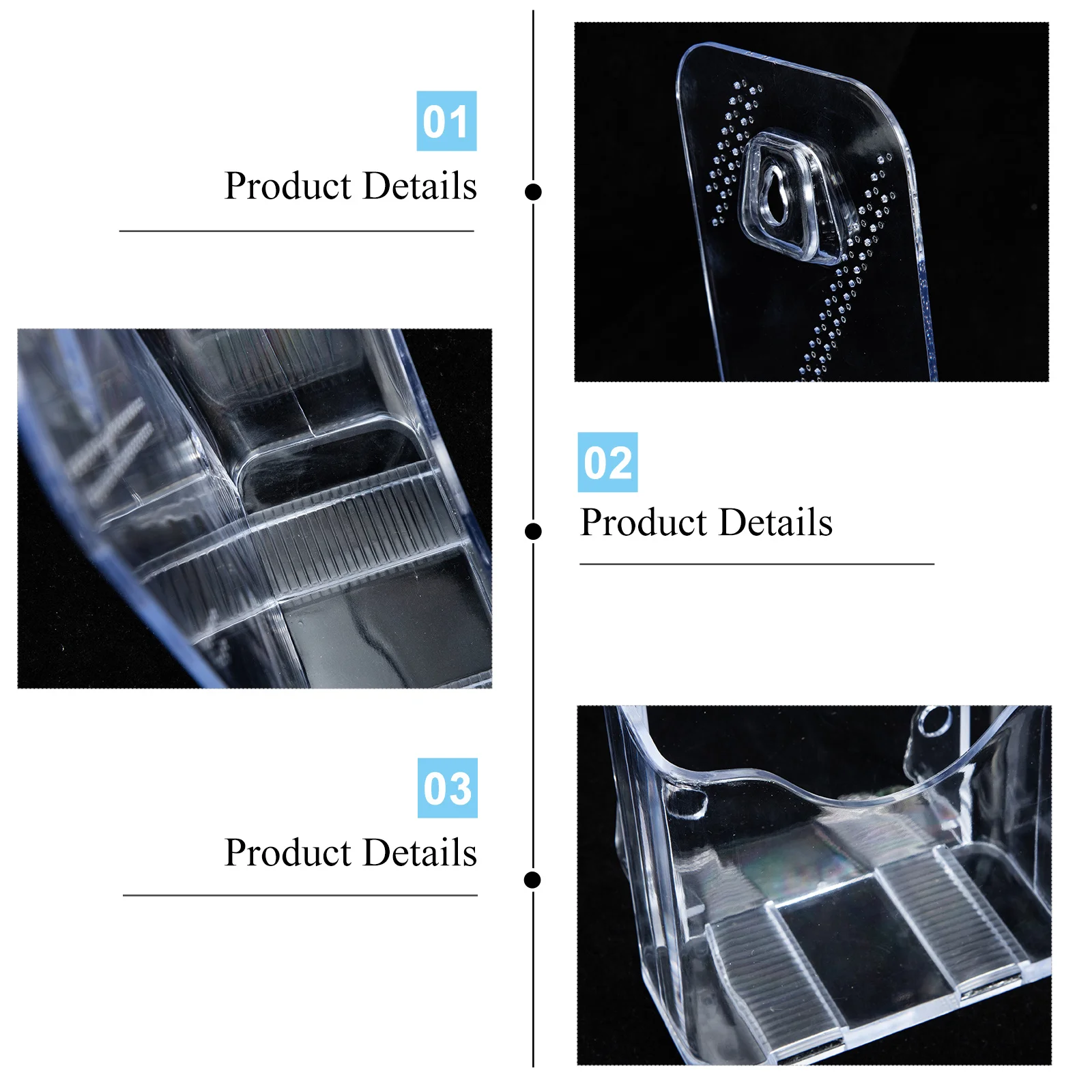 2Pcs A6 Acrylic Literature Holder Practical Storage for Brochures Catalogs Pamphlets Clear Display Stand