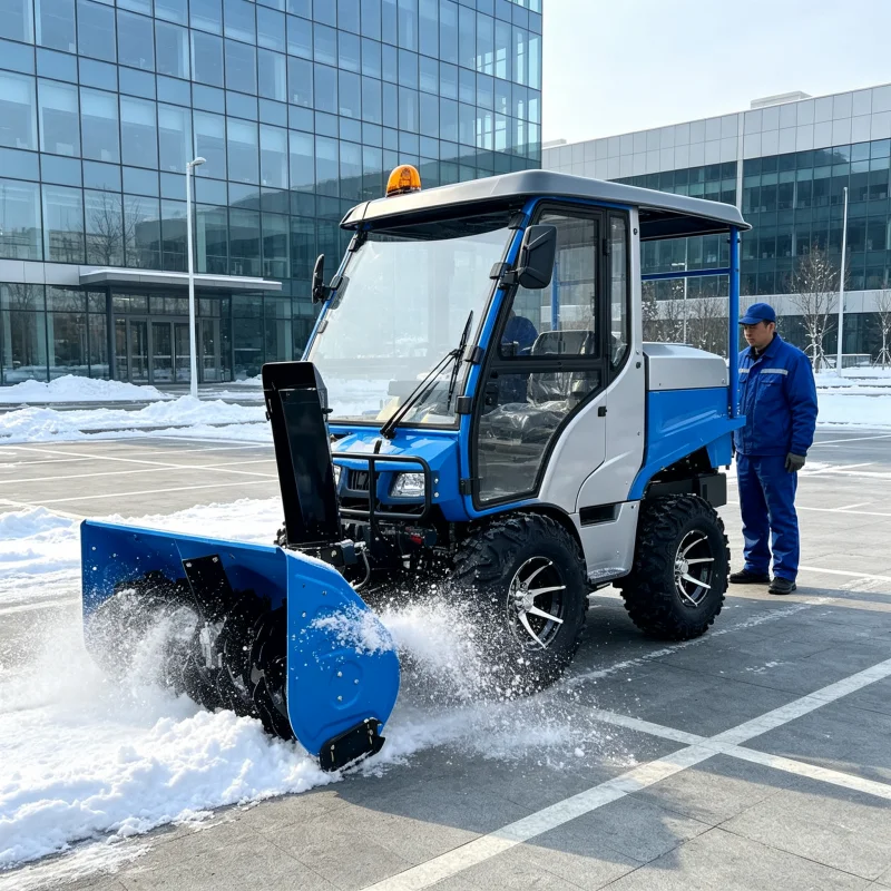 Industrial Ride On Snow Sweeper For Street Weather Cleaning Commercial Device Parking Efficient Plowing Professional Vehicle