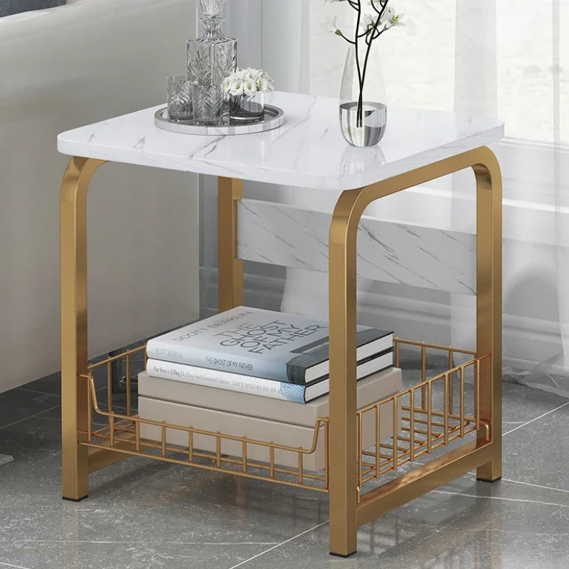 

Living Room Storage Side Table Metal Modern Simple Bedroom Coffee Tables Nordic Wood White Stoliki Do Kawy Bedroom Furniture
