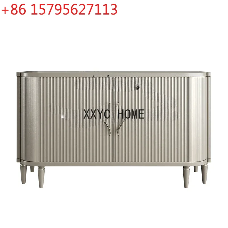 

Light Luxury Solid Wood Sideboard Living Room Entrance Cabinet TV Bench for Bedroom Champagne