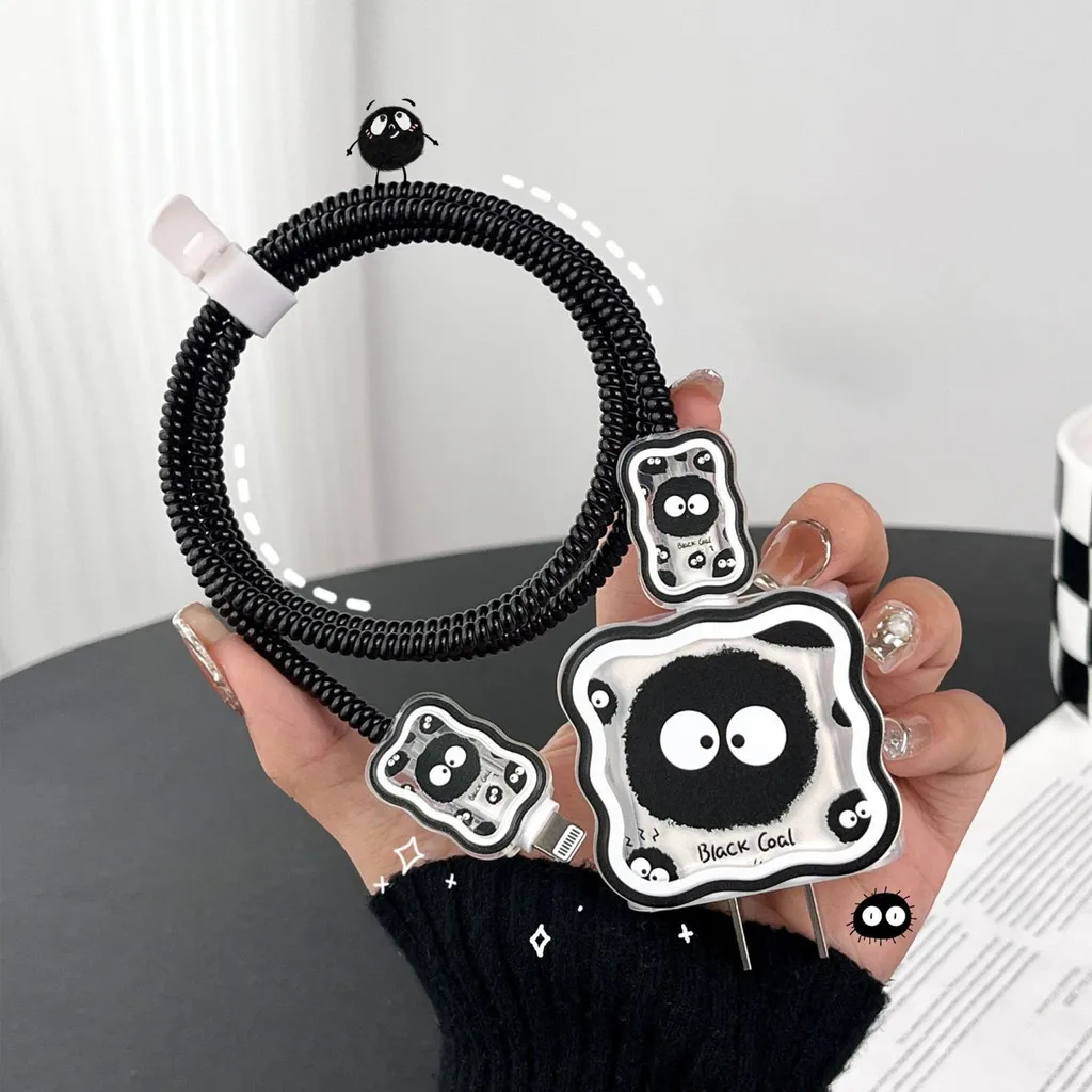 

Case For Apple 20W 18W Charging Protection Cover For iPhon 16 Charger Protector Cable Organiser Management Cord Winder Kit