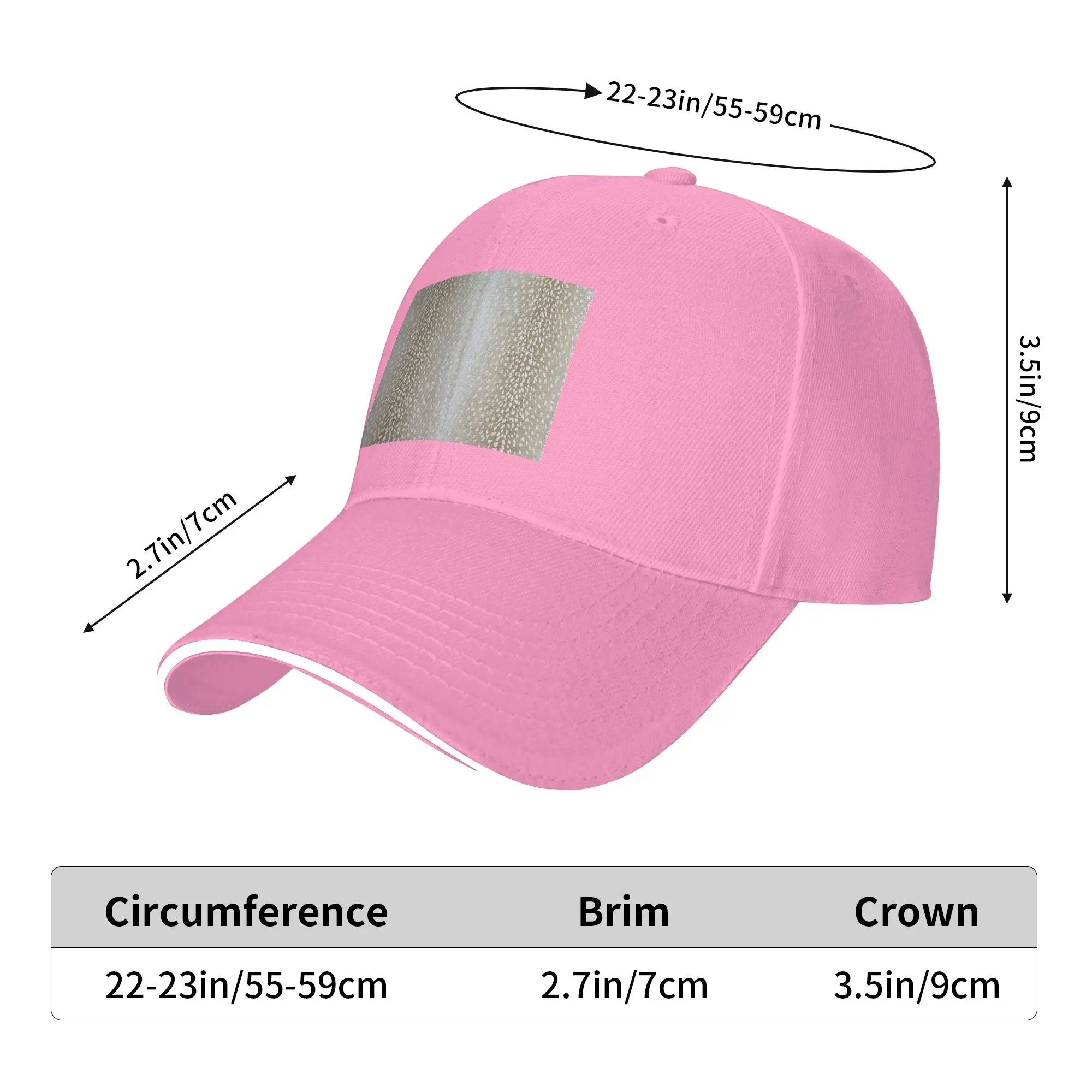 Fawn Beige Antelope Print Cap Casual Baseball Caps Adjustable Hat Hip Hop Summer Unisex Baseball Hats Customizable