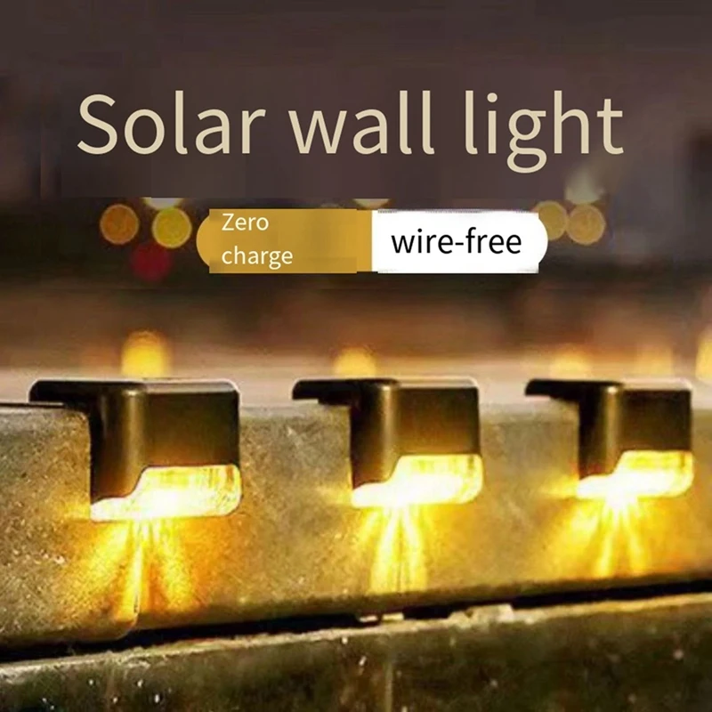 Luz de paso solar para piojos, luz solar LED impermeable, adecuada para escaleras al aire libre, valla, patio, terraza, hogar, decoración