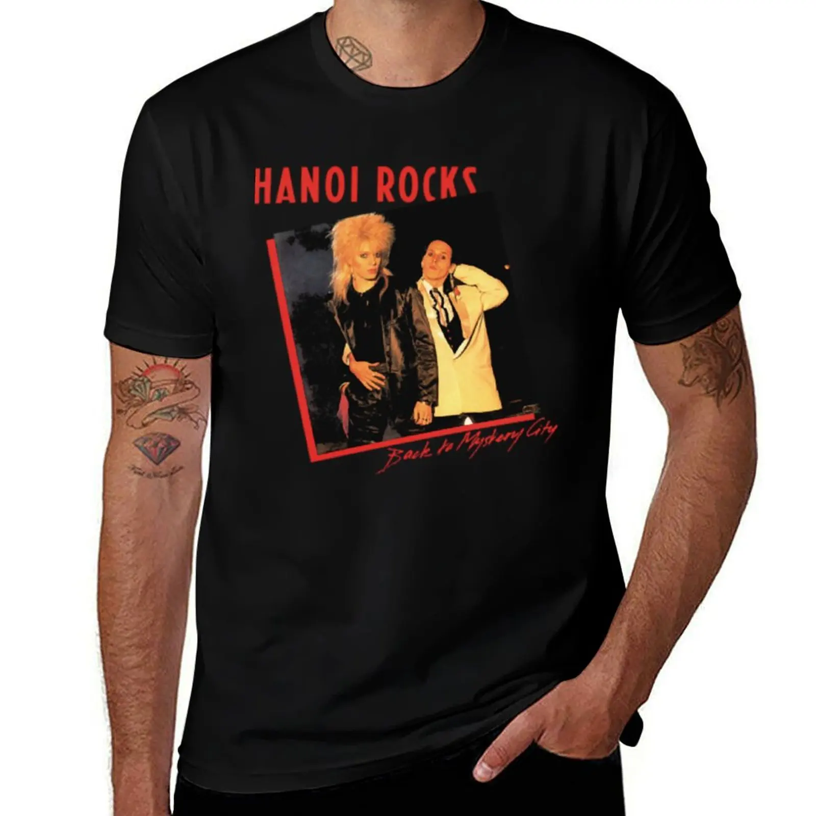Футболка Classci hanoi rocks, мужские футболки большого размера, роскошная мужская одежда в стиле каваи, мужские футболки с рисунком