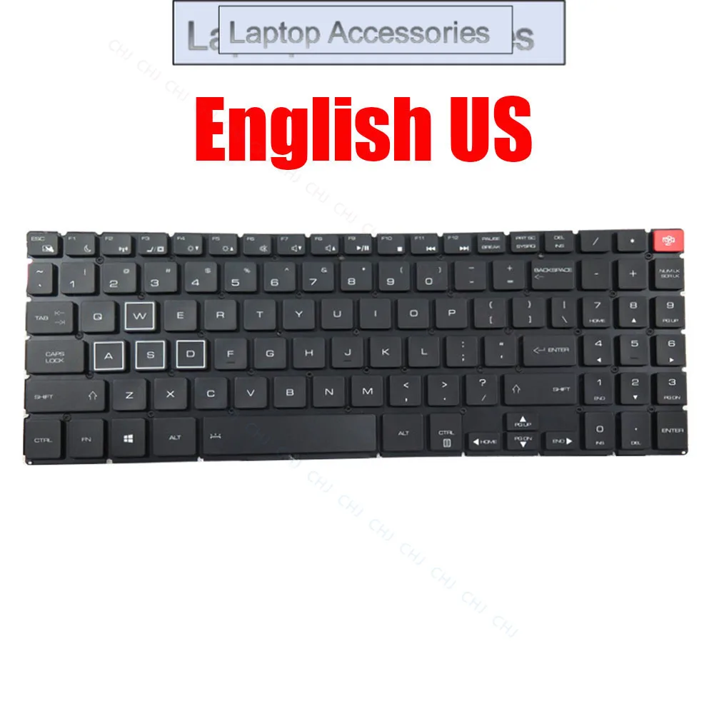 F teclado de laptop para Quanta NLZ WBM19G33USJ920 AENLCZU00010 D0K-V6707A DOK-V6707A BLM inglês EUA preto com retroiluminação RGB novo