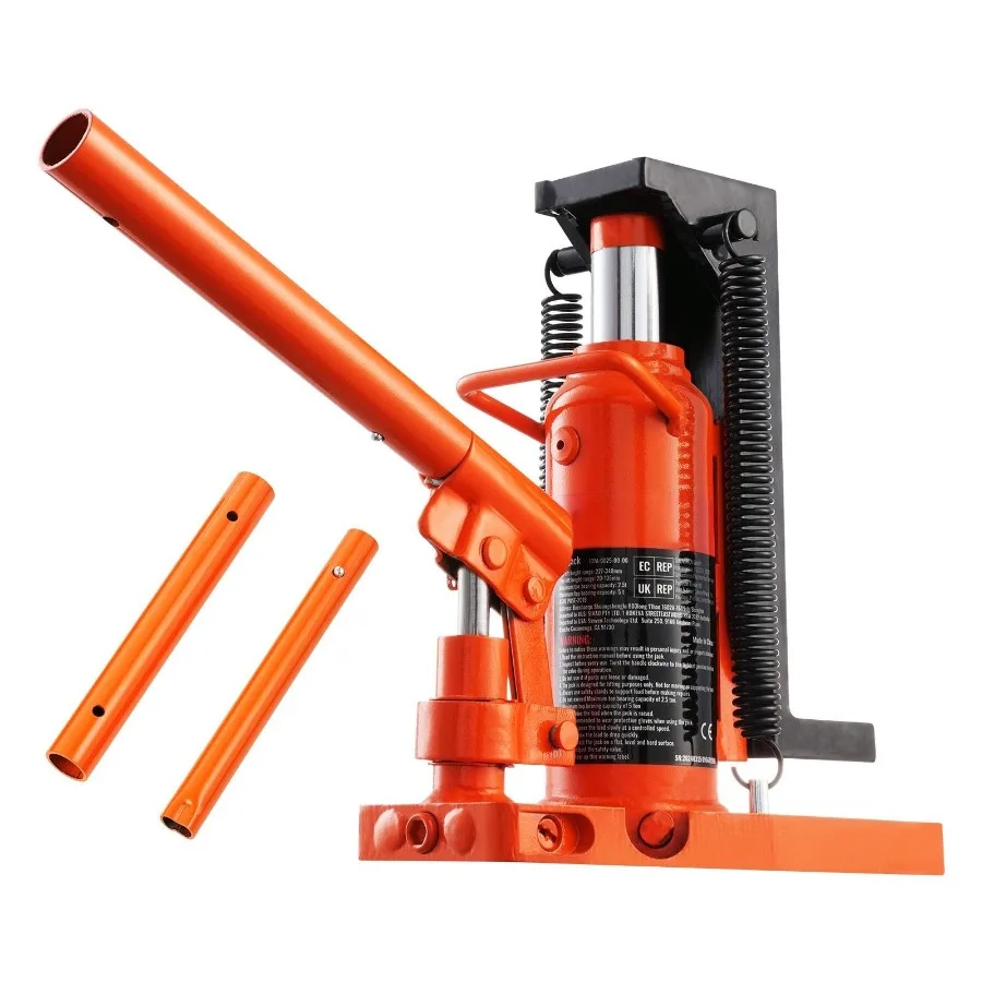 

Hydraulic Toe Jack 2.5 Ton On Toe Lift 5 Ton On Top Capacity 0.8-5.3 in Toe Height 8.9-13.4 in Top Height Air Hydraulic Claw Ja