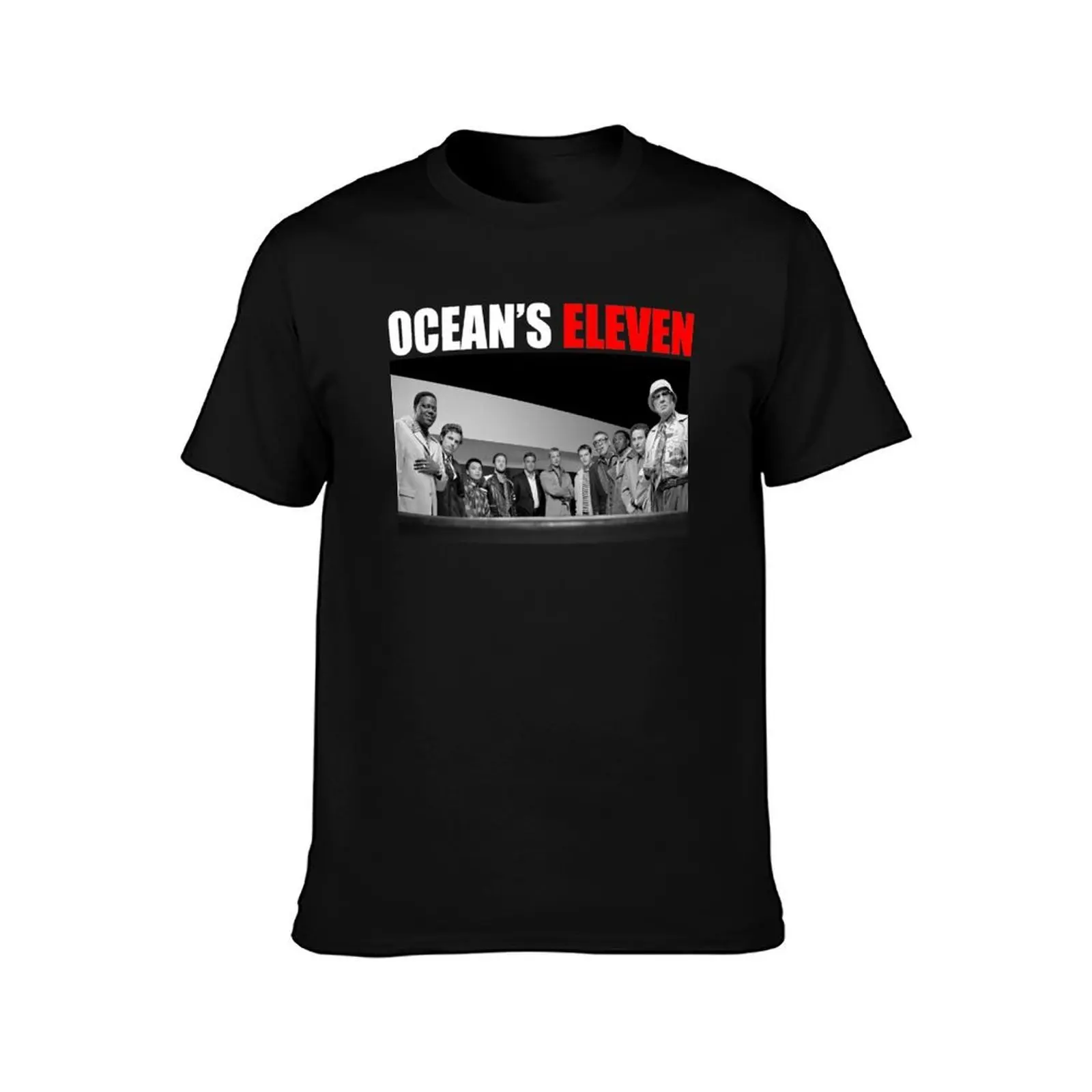 Ocean's Eleven Ensemble (2001) T-Shirt, Summer Casual Cotton Tee, Oversized Streetwear Tops, Vintage Graphic Print, 100% Cotton